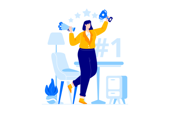 Achieving Visual Brilliance with Achievement Vector Illustration