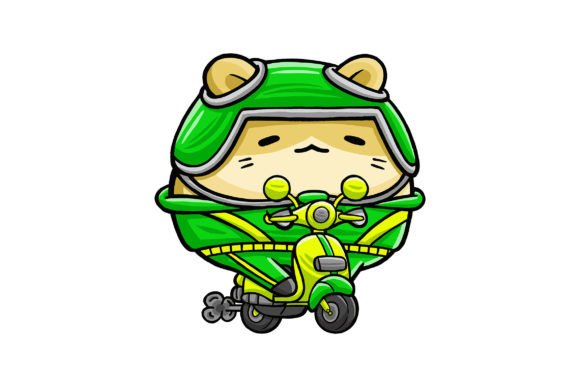 Cute Hamster Online Driver Worker Vector