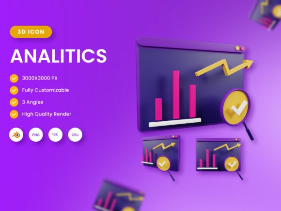 Enhance Your Projects with 3D Analytics Illustration