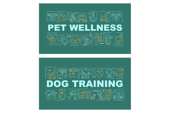 Enhancing Pet Wellness Awareness with the Pet Wellness Word Concepts Banner Set