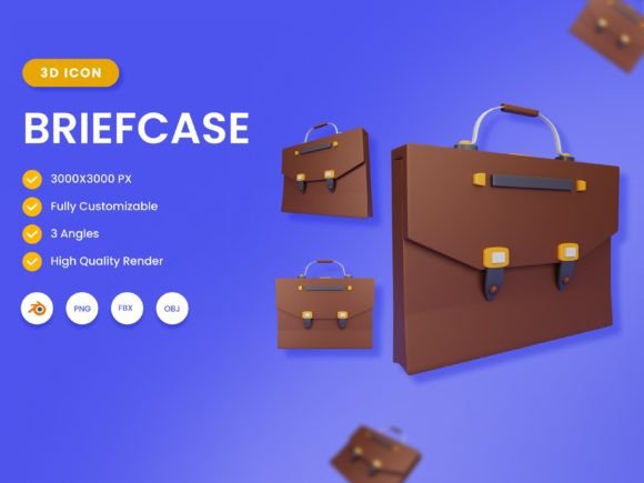 Enhancing Your Projects with 3D Briefcase Illustration