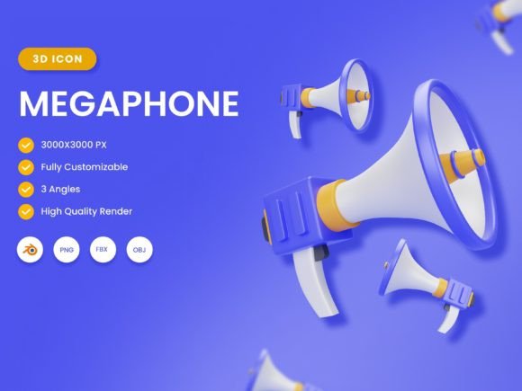 Enhancing Your Projects with 3D Megaphone Illustration