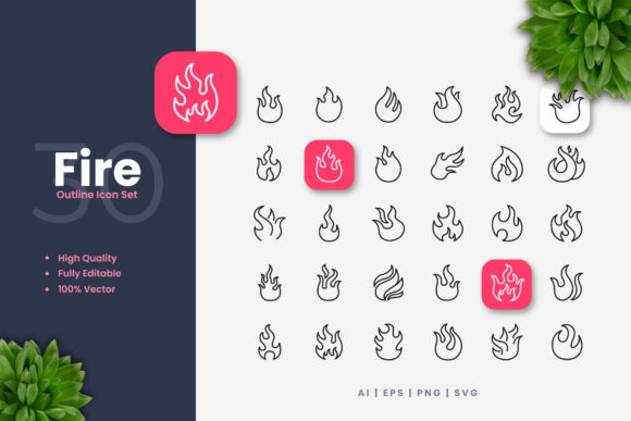 Fire Icons: A Versatile and Customizable Solution for Modern Design Needs