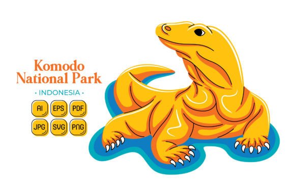 Komodo National Park Vector Illustration: A Versatile Tool for Creative Projects