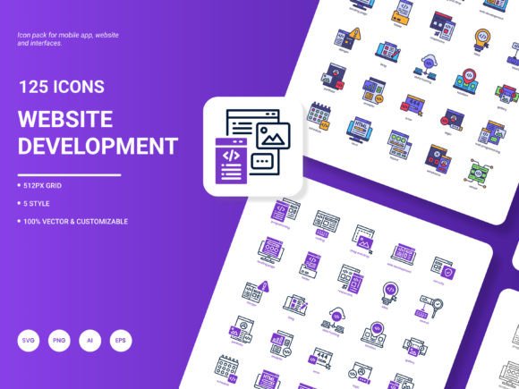 Strategic Use of Website Development Icon Pack for Enhanced Design and Communication