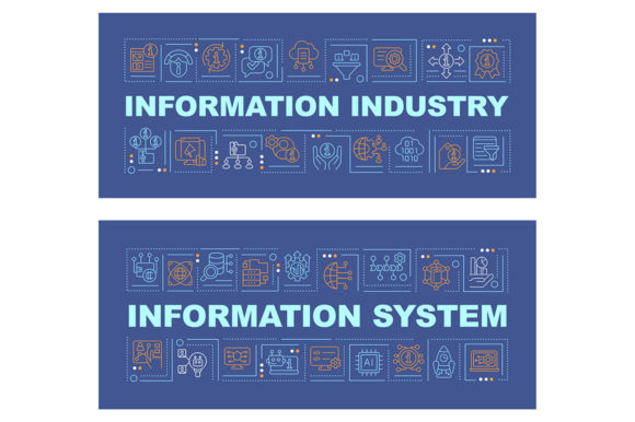 Transforming Data into Products: The Power of Information Industry Word Concept Banners