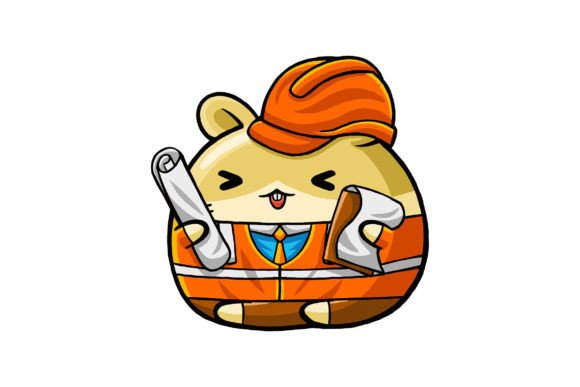 Unlock Creative Potential with Cute Hamster Engineer Profession Vector