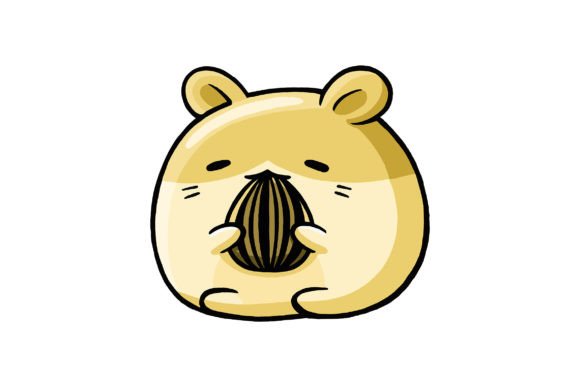 Unlock Creativity with Cute Hamster Eating Sunflower Vector 02