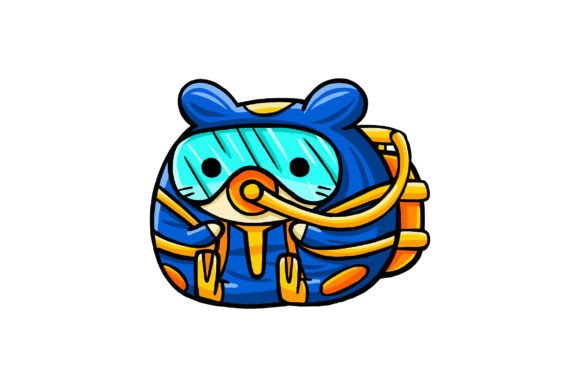 Unlock Your Creativity with Cute Hamster Diver Profession Vector