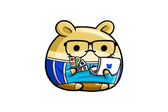 Unlock Your Creativity with Cute Hamster Graphic Designer Vector
