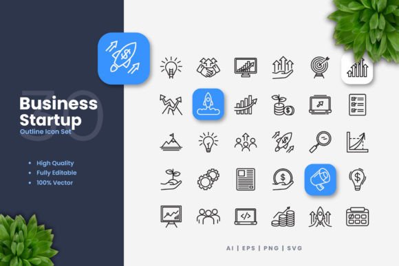 Unlocking Creativity and Efficiency with Business Startup Icons