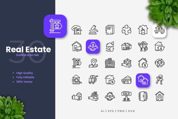 Unlocking the Potential of Real Estate Icons: A Versatile Design Solution